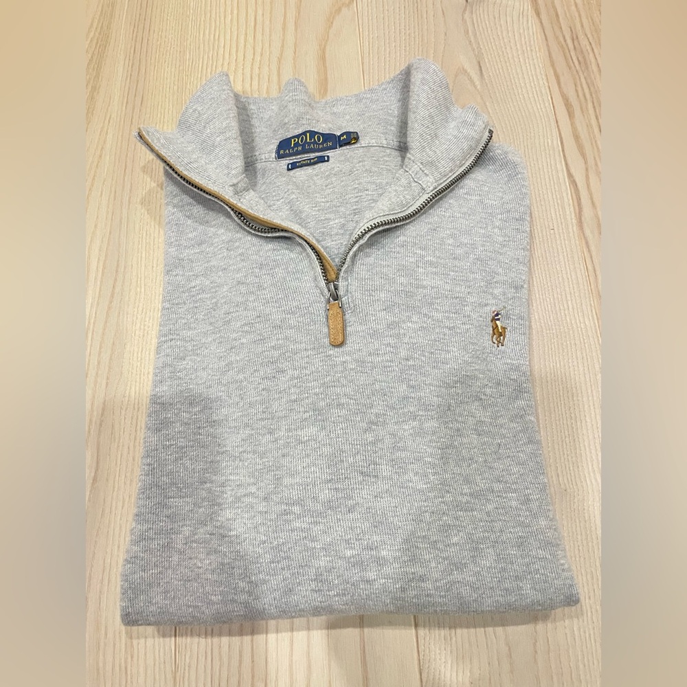 polo ralph lauren estate rib quart zip sweater